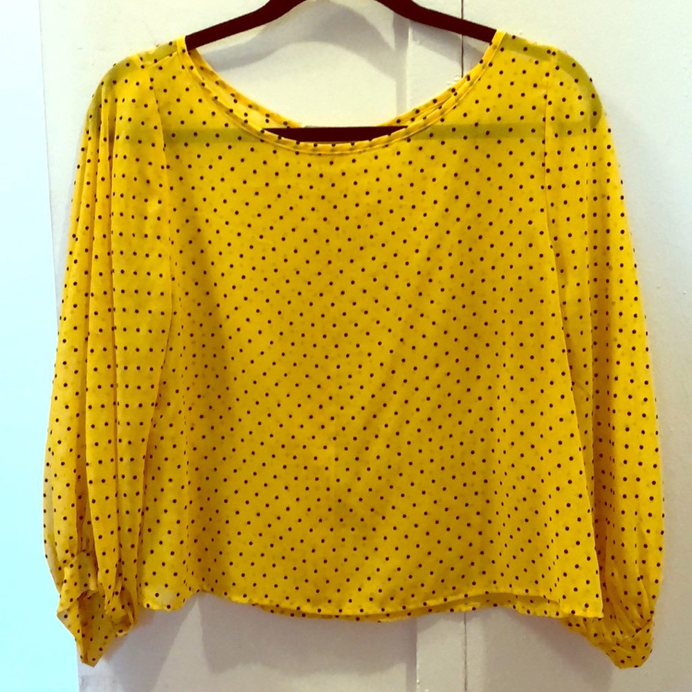 Yellow Polka Dot Top